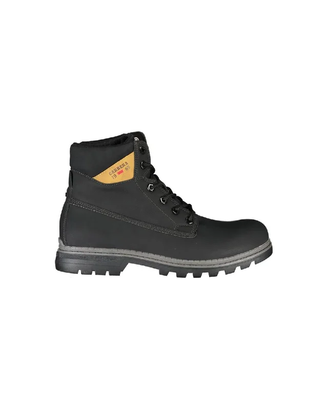 Men's Waterproof Shoes Carrera  1965 Mens Black Leather Ankle Boots