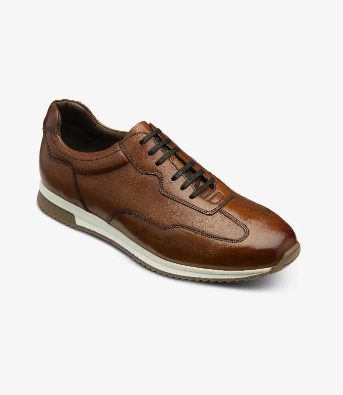 Men's Sporty Shoes LOAKE Linford - Leather Sneakers - Chestnut