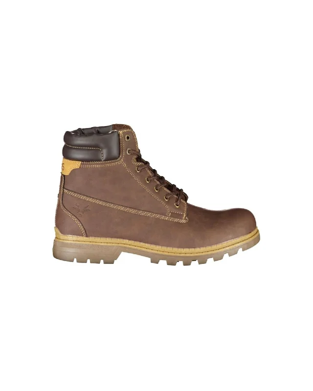 Men's Lightweight Boots Carrera  Mens 1144 Brown LaceUp Boots