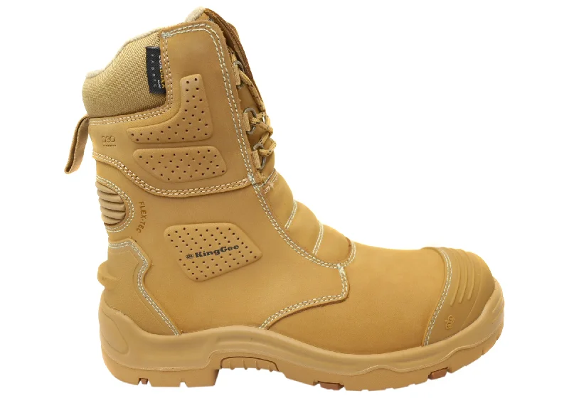 Men's Shock-Absorbing Boots KingGee Mens Bennu Pro 9 Comfortable Leather Work Boots Wheat Men's Shock-Absorbing Boots KingGee Mens Bennu Pro 9 Comfortable Leather Work Boots Wheat