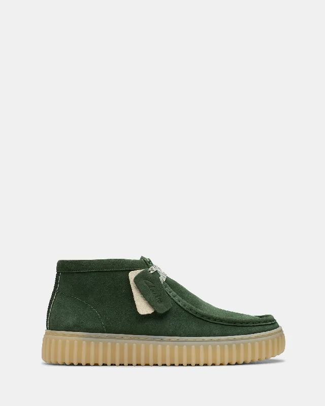 Men's Slip-Resistant Boots Torhill Hi Dark Green Suede