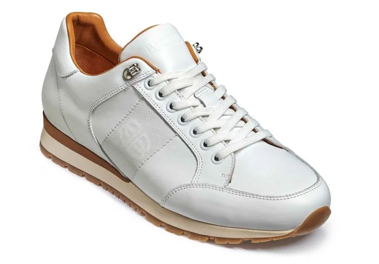 Men's Reinforced Sole Boots Barker Seb Sneakers -  White Calf