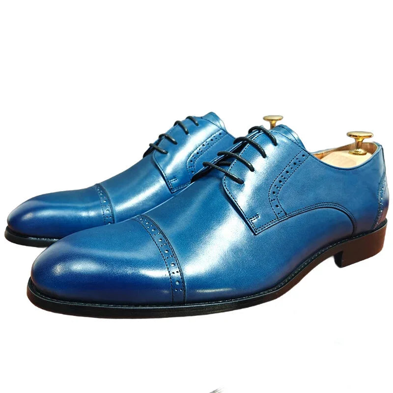 Men's High-Quality Shoes Men's Business Style Genuine Leather Lace Up Pointed Toe Dress Shoes Men's High-Quality Shoes Men's Business Style Genuine Leather Lace Up Pointed Toe Dress Shoes