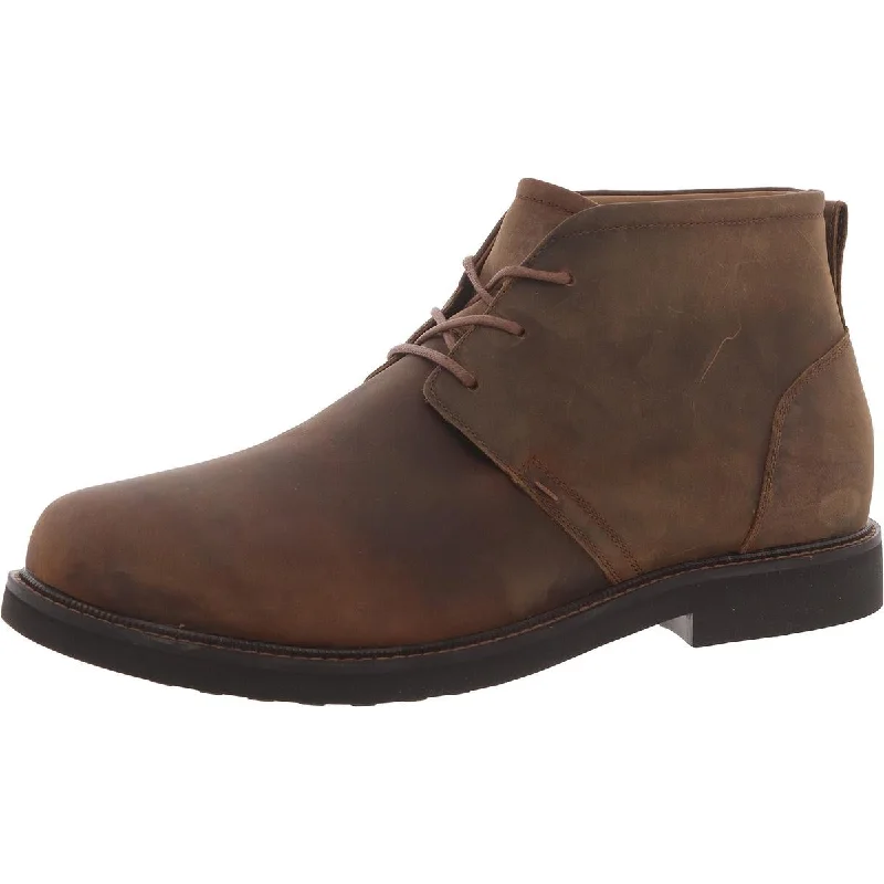 Men's Soft Boots Apex Mens Chukka Leather Lace-Up Chukka Boots