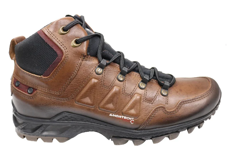 Men's Minimalist Boots Pegada Riccardo Mens Comfortable Leather Boots Made In Brazil