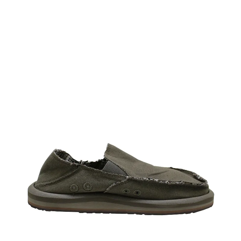 Men's Supportive Shoes Men's Shoes Sanuk VAGABOND SOFT TOP HEMP Slip On Loafers 1117753 ARMY Men's Supportive Shoes Men's Shoes Sanuk VAGABOND SOFT TOP HEMP Slip On Loafers 1117753 ARMY