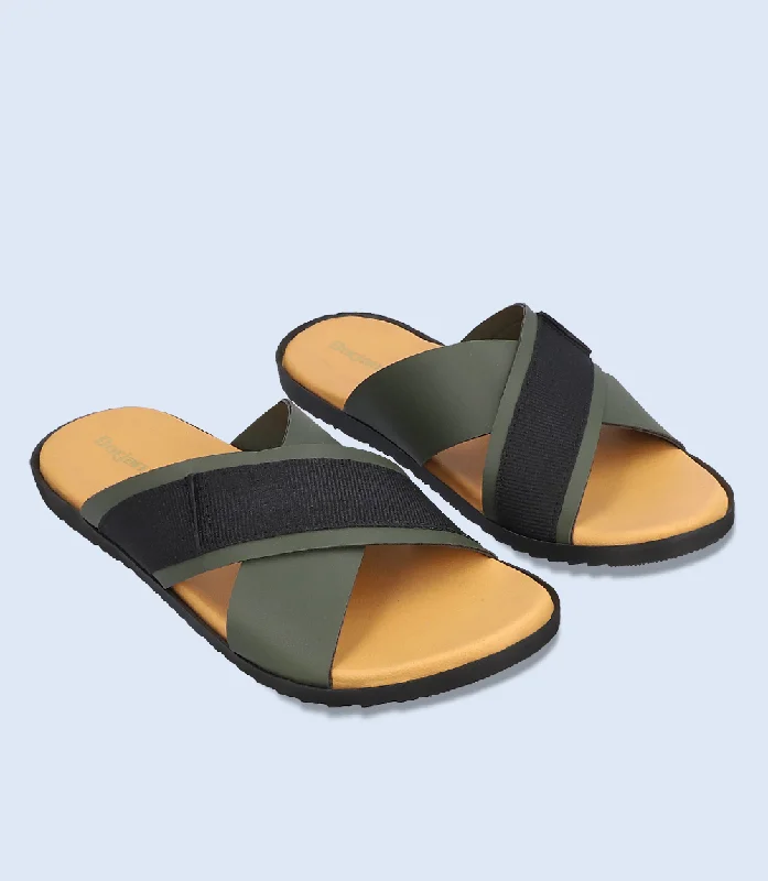 Men's Lightweight Boots BM5537-OLIVE-Men Slipper