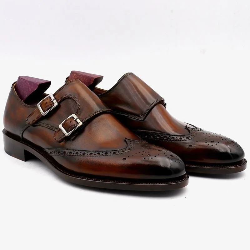 Special Holiday Sale On Premium Shoes Men's Round Toe Full Grain Genuine Calf Leather Formal Brogue Shoes Special Holiday Sale On Premium Shoes Men's Round Toe Full Grain Genuine Calf Leather Formal Brogue Shoes