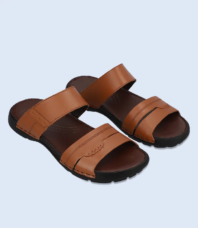 Men's Seamless Design Boots BM5830-TAN-Men Slipper