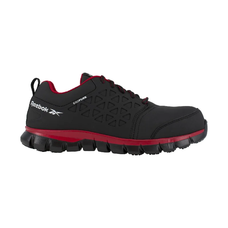 Men's All-Season Boots Reebok Work Men's Sublite Cushion Athletic Composite Toe Work Shoes - Black/Red Men's All-Season Boots Reebok Work Men's Sublite Cushion Athletic Composite Toe Work Shoes - Black/Red