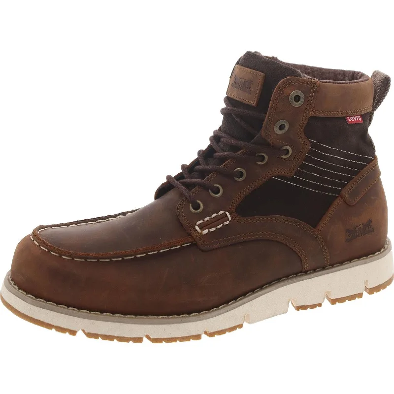 Men's Ergonomic Shoes Levi's Mens Leather Lace-Up Chukka Boots