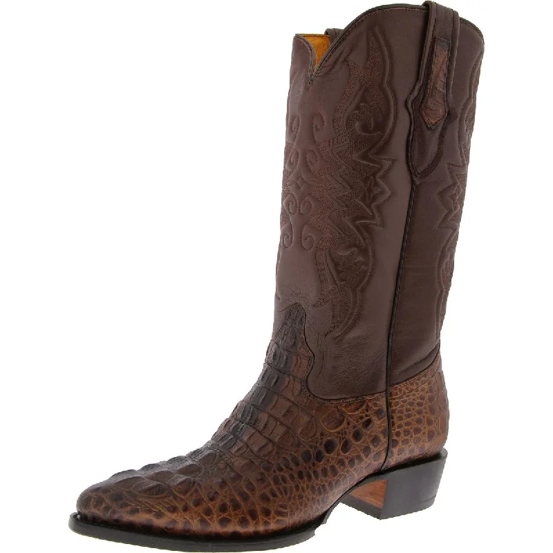 Men's Seamless Design Shoes Soto Boots Mens Tall Block Heel Cowboy, Western Boots