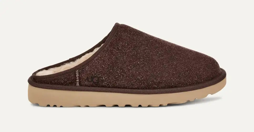 Men's Stylish Shoes Ugg Classic Slip On Shaggy Suede Burnt Cedar Men's