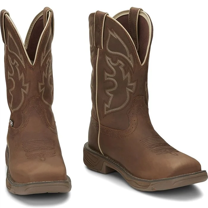 Men's Moisture-Wicking Boots Justin Mens Rush Steel Toe Workboots Style WK4331