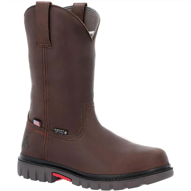 Men's Handcrafted Boots Rocky Mens Work Smart Leather Tall Work & Safety Boots