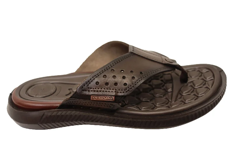 Men's High-Quality Shoes Pegada Sloan Mens Comfortable Leather Thongs Sandals Made In Brazil Men's High-Quality Shoes Pegada Sloan Mens Comfortable Leather Thongs Sandals Made In Brazil