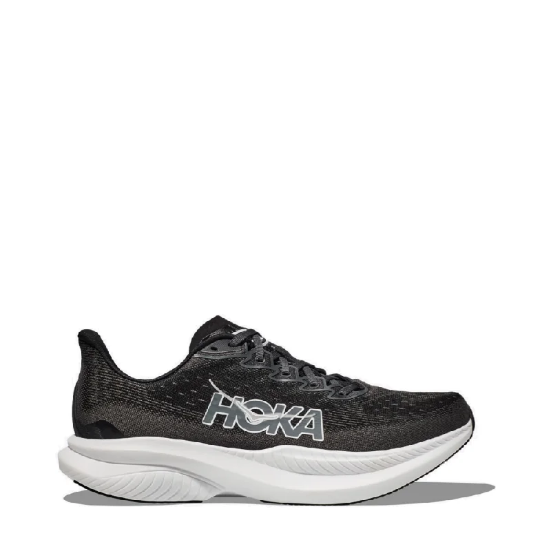 Lightweight Breathable Shoes For Men Hoka Men's Mach 6 Sneaker in Black/White