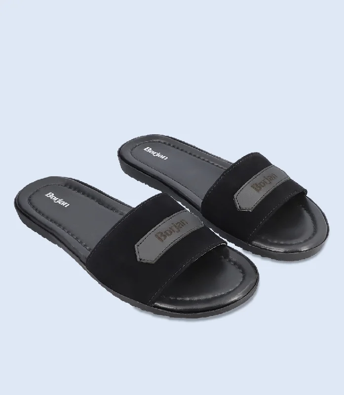 Men's Comfortable Boots BM5884-BLACK-Men Slipper