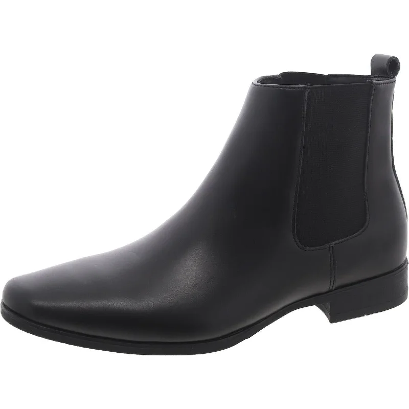 Men's All-Season Boots Calvin Klein Mens Brayden Leather Slip On Chelsea Boots