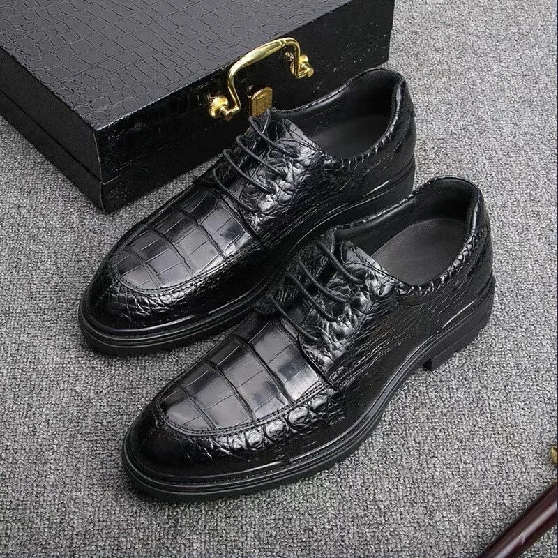 Men's Cushioned Shoes Men's Business Casual Style Authentic Crocodile Skin Dress Shoes Men's Cushioned Shoes Men's Business Casual Style Authentic Crocodile Skin Dress Shoes