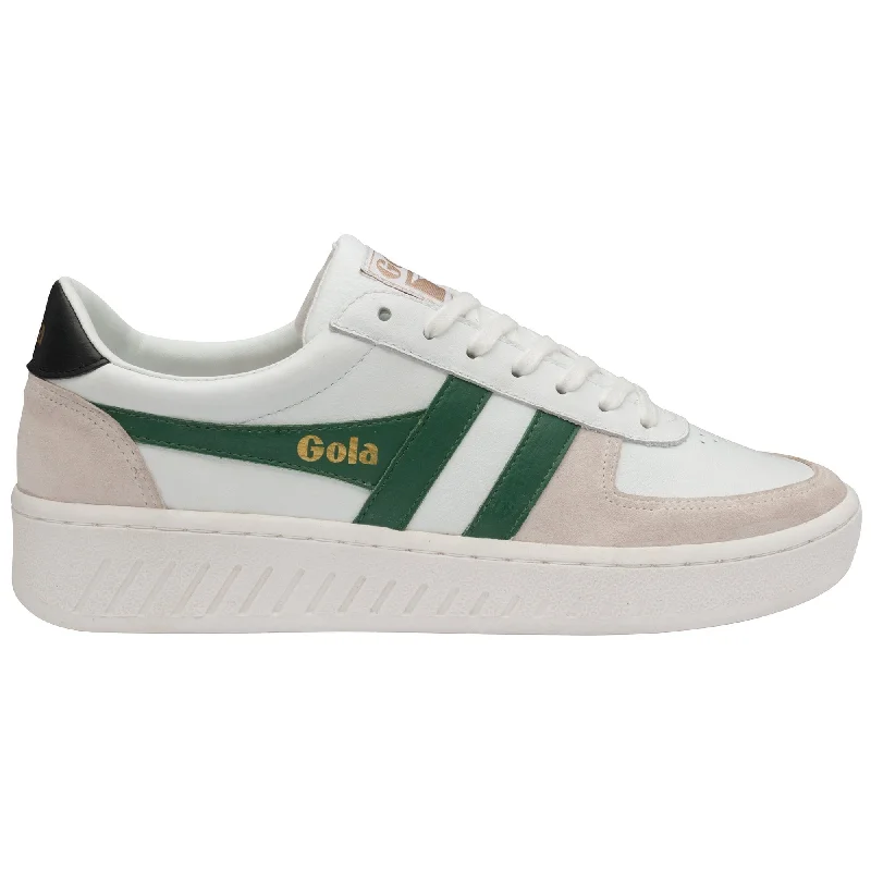 Men's Reinforced Sole Boots Grandslam Sneaker (White + Green + Black)