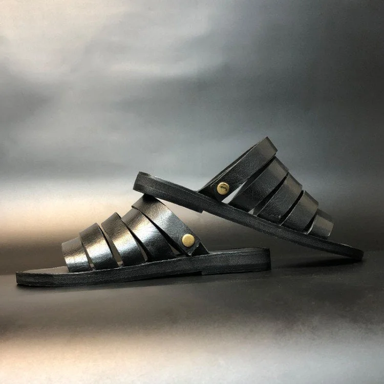 Men's Odor-Resistant Shoes Men's Vintage Summer Ankle Strap Open Toe Flat Slip-On Beach Sandals Men's Odor-Resistant Shoes Men's Vintage Summer Ankle Strap Open Toe Flat Slip-On Beach Sandals
