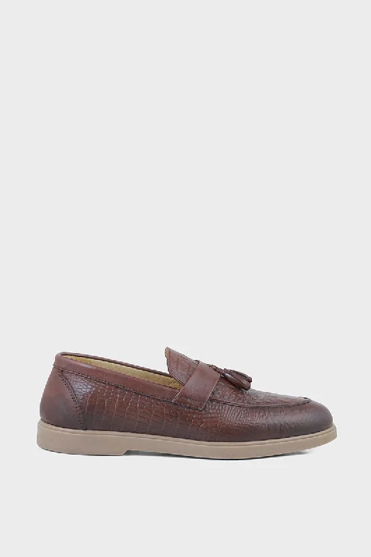 Best Offers On Lightweight And Flexible Shoes Men Formal Loafers MF7001-Brown