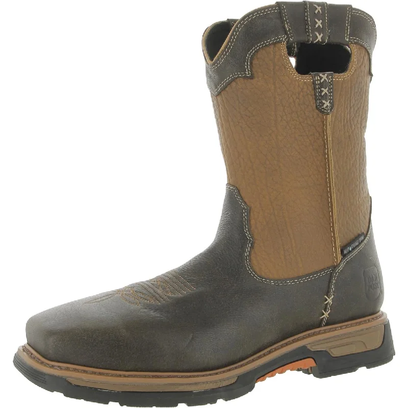 Men's Supportive Boots Dan Post Mens Scoop Leather Cowboy Ankle Boots