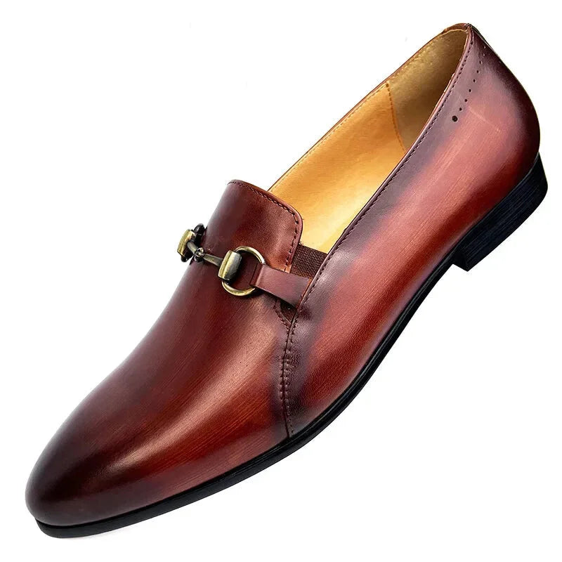 Exclusive Discount On Stylish Shoes Luxury Horsebit Decor Slip-on Wedding Office Genuine Leather Loafers for Men Exclusive Discount On Stylish Shoes Luxury Horsebit Decor Slip-on Wedding Office Genuine Leather Loafers for Men