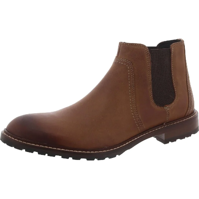 Men's Shock-Absorbing Shoes Johnston & Murphy Mens Leather Pull-On Chelsea Boots