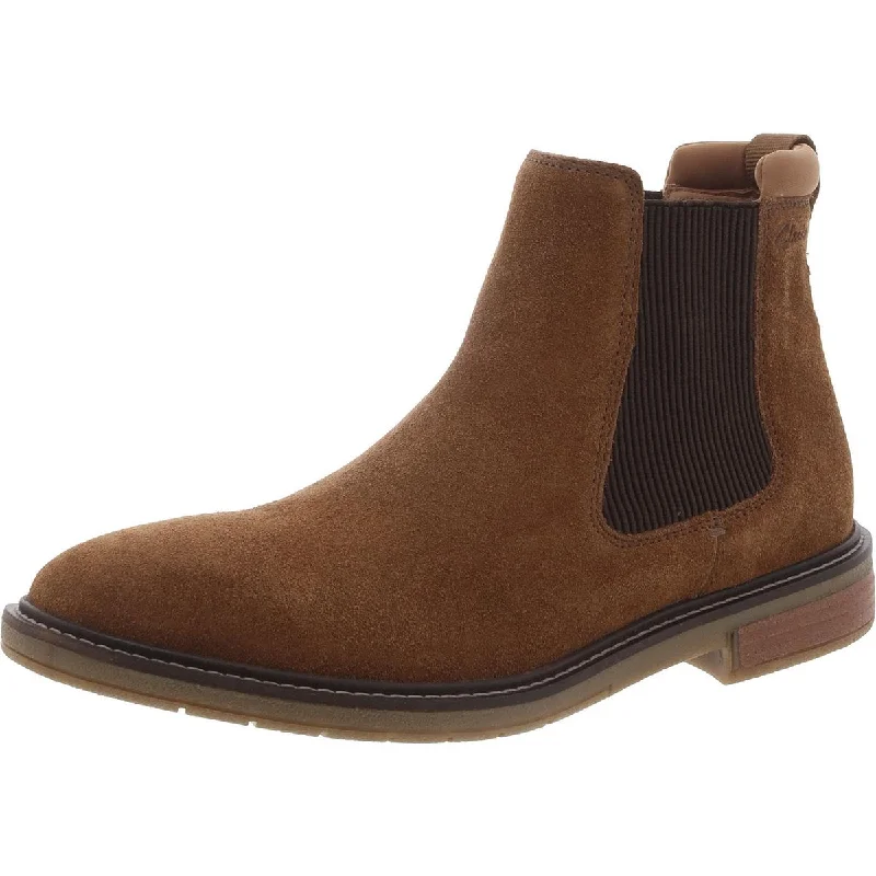 Men's Cushioned Shoes Clarks Mens Clarkdale Hall Leather Ankle Chelsea Boots