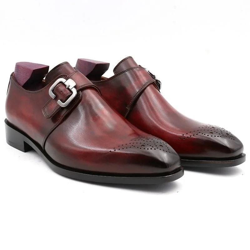 Top-Rated Shoes Now At Special Discounted Prices Men's Full Grain Calf Leather Blake Stitch Monk Straps Square Toe Dress Shoes Top-Rated Shoes Now At Special Discounted Prices Men's Full Grain Calf Leather Blake Stitch Monk Straps Square Toe Dress Shoes