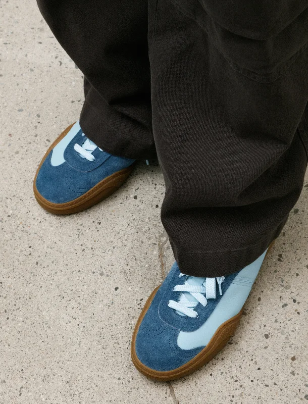 Men's Casual Boots Bars Lace-Ups Light Blue Brown