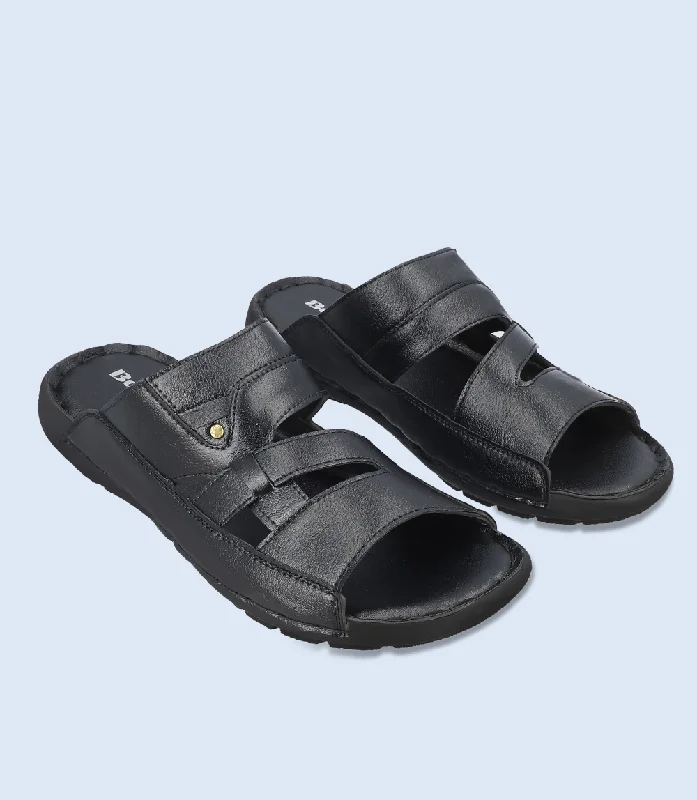 Men's Cozy Boots BM4925-BLACK-Men Slippers