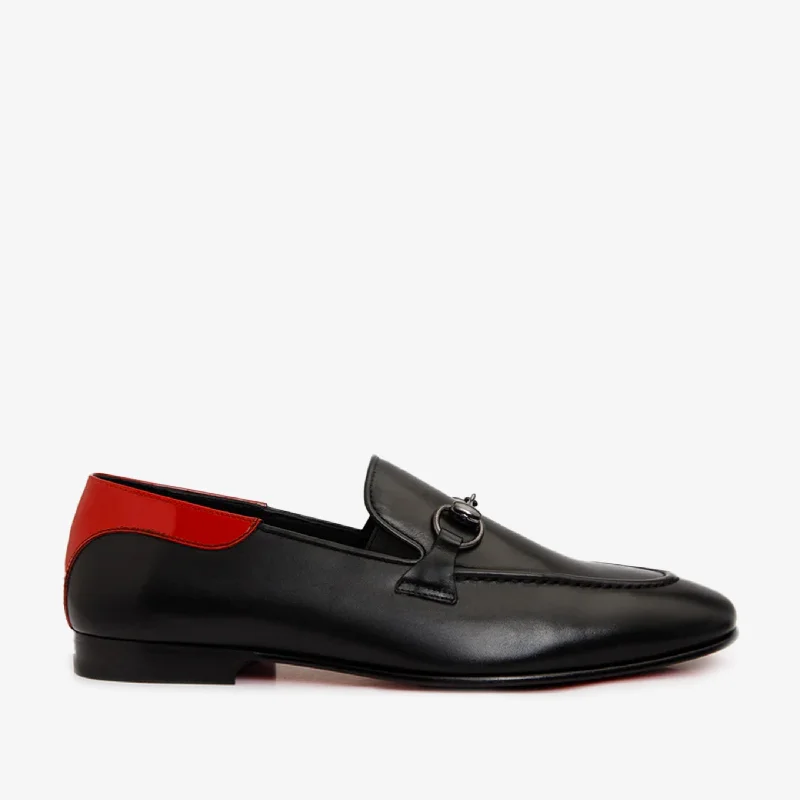 Men's Temperature-Regulating Shoes The Maratea Black Leather shoe Bit Loafer Men  Shoe