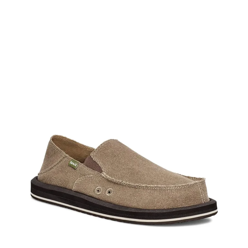 Men's Comfortable Shoes Men's Shoes Sanuk DONNY Slip On Sidewalk Surfers Loafers 1158512 BROWN Men's Comfortable Shoes Men's Shoes Sanuk DONNY Slip On Sidewalk Surfers Loafers 1158512 BROWN