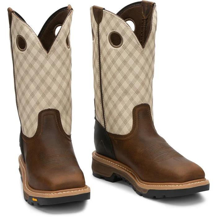 Men's Trendy Boots JUSTIN MENS ROUGHNECK 12" WORK BOOT WK2116
