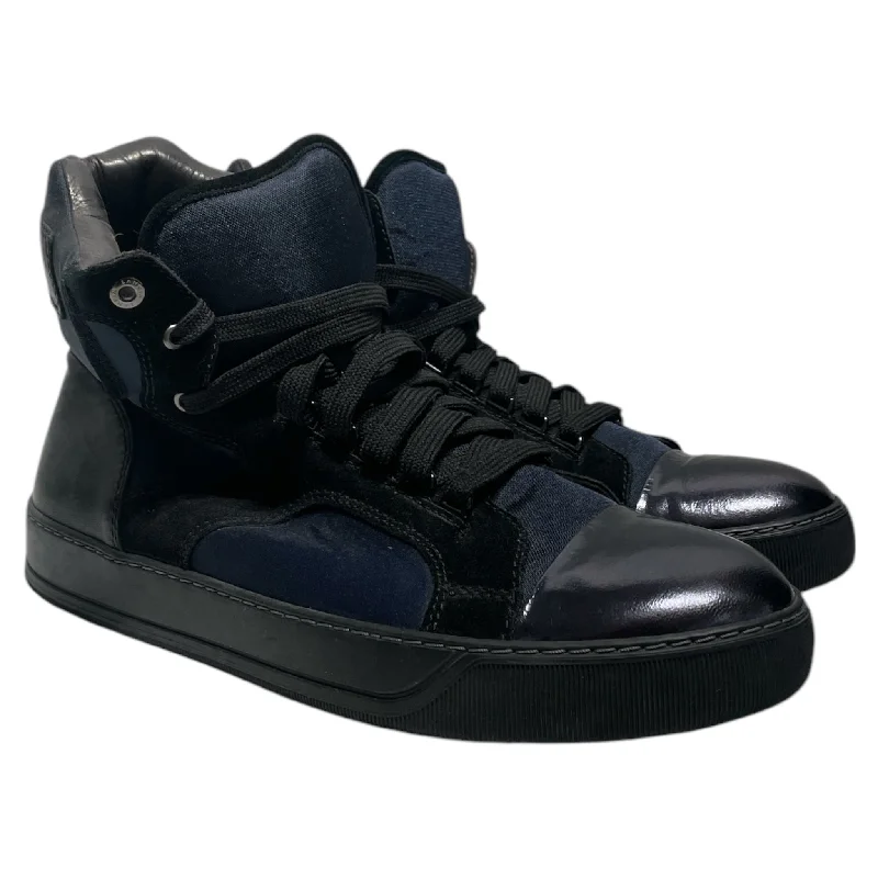 Men's All-Season Boots LANVIN/Hi-Sneakers/US 12/Cotton/NVY/