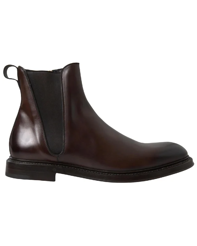 Men's Stylish Shoes Dolce & Gabbana  Men's Brown Leather Chelsea Boots