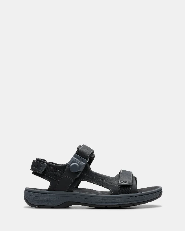 Men's Stylish Shoes Saltway Trail Black Leather