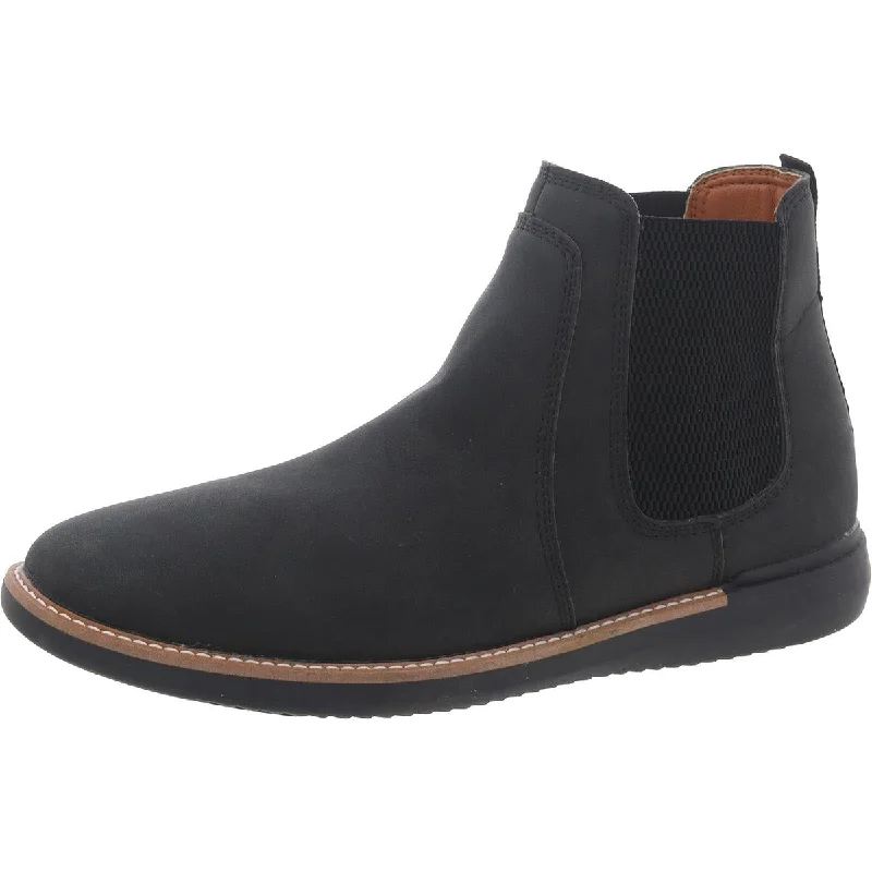 Men's Ultra-Light Boots Steve Madden Mens Faux Leather Laceless Chelsea Boots
