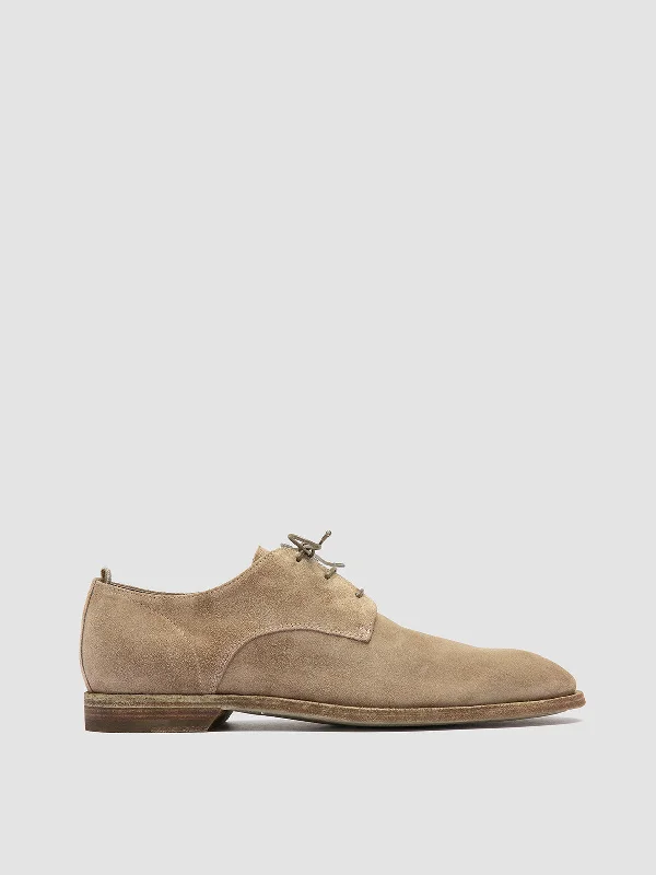 Men's Ergonomic Boots SOUND 002 - Taupe Suede Derby Shoes
