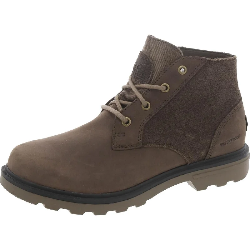 Men's Waterproof Boots Sorel Mens Carson Leather Lace-Up Chukka Boots