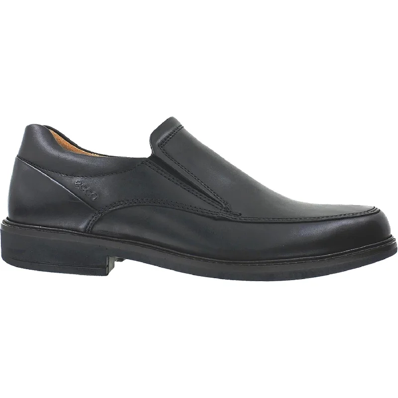 Men's Breathable Shoes Men's Ecco Holton Apron Toe Slip-On Black Leather