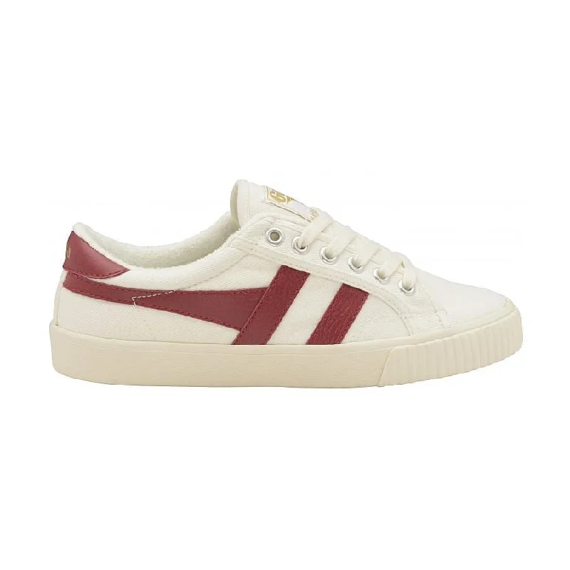 Men's Stylish Shoes Tennis Mark Cox Trainer (Off White + Deep Red)