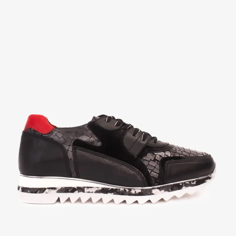 All-Season Boots For Men The Cakarta Black Leather Men Sneaker Final Sale!