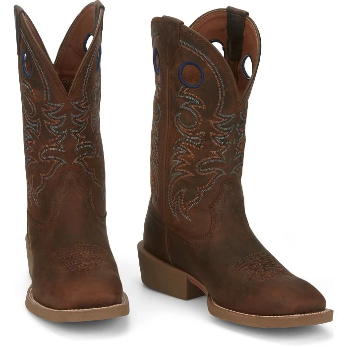 Men's Ultra-Light Shoes Justin Mens Muley Western Boots Style SE7613