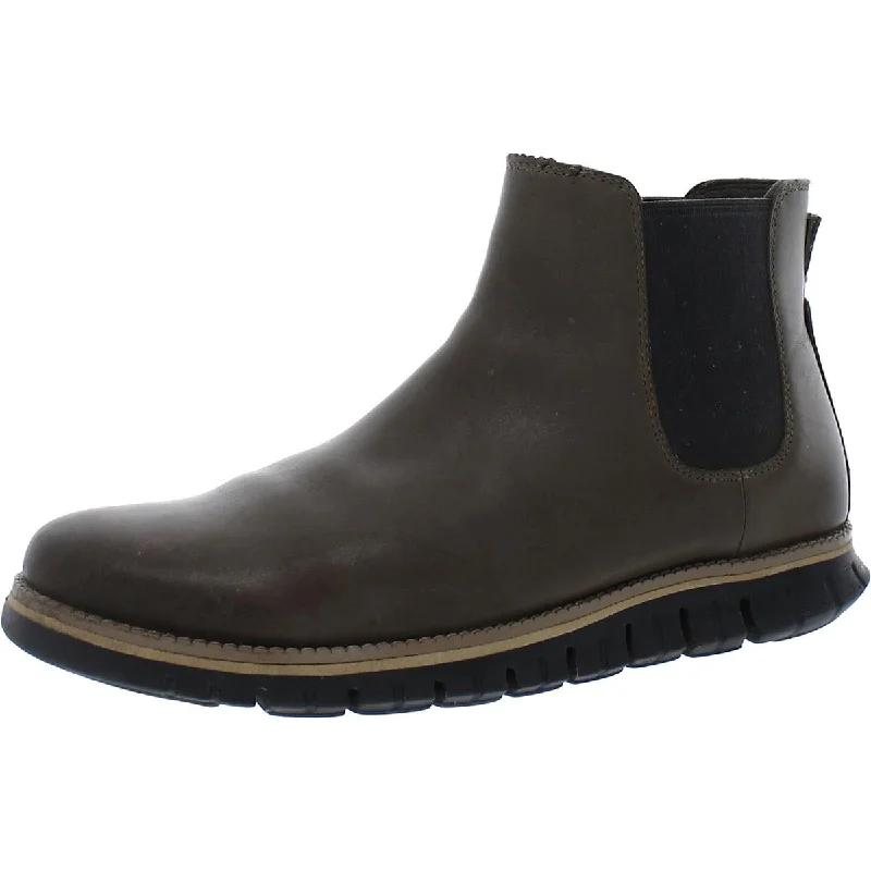 Men's Energy-Return Boots ZeroGrand Cole Haan Mens Leather Pull On Chelsea Boots