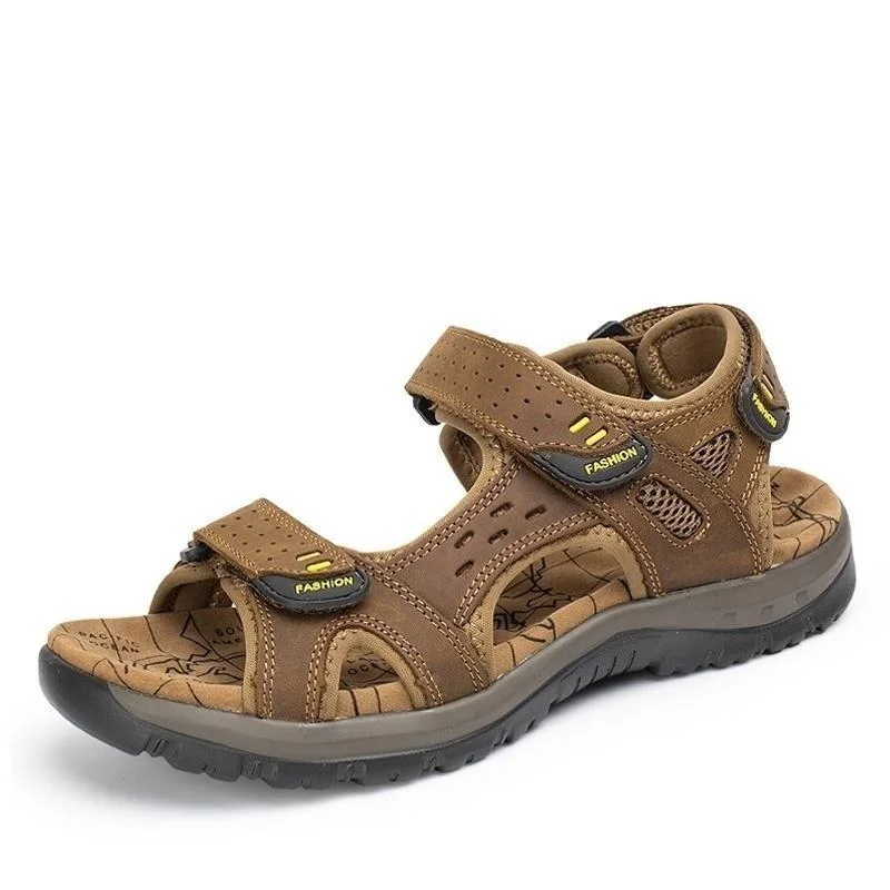 Men's Eco-Friendly Boots Hot Summer Fashion Leisure Beach Men's Genuine Leather Sandals Men's Eco-Friendly Boots Hot Summer Fashion Leisure Beach Men's Genuine Leather Sandals