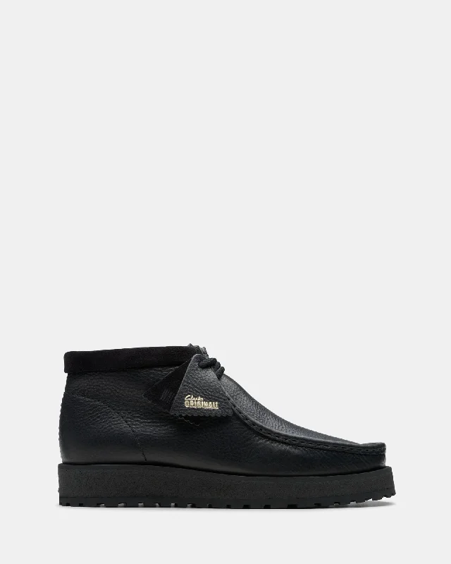 Men's Ergonomic Shoes Wallabee Scout (M) Black Leather